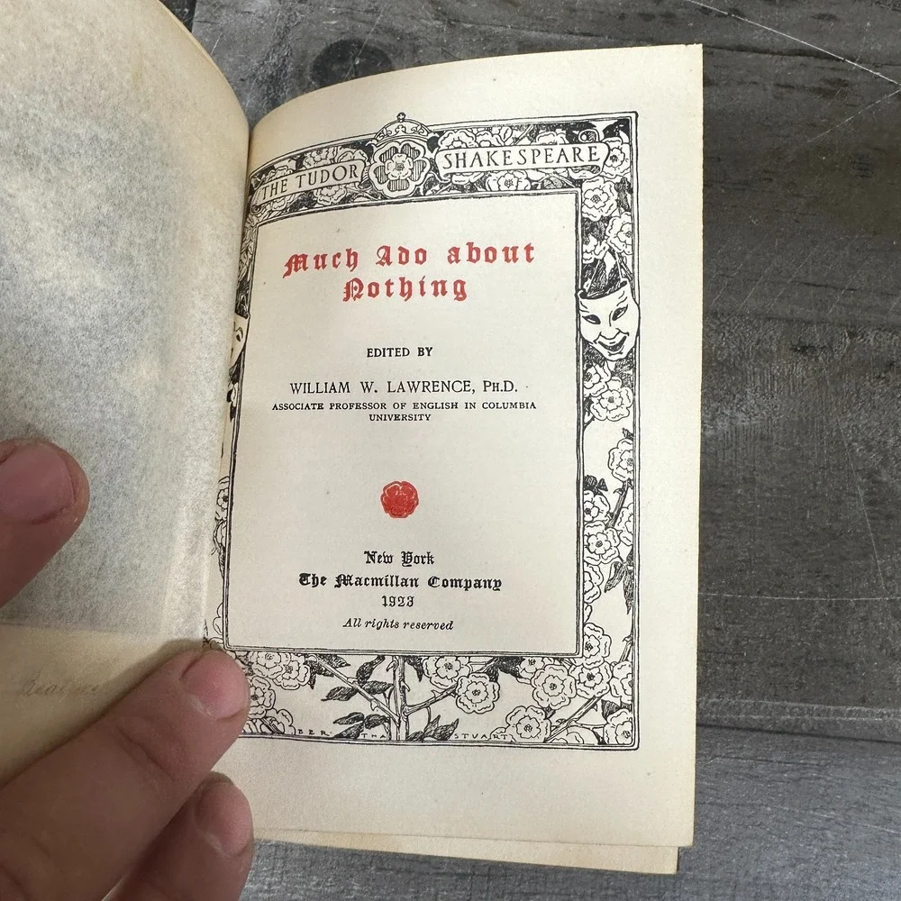 The Tudor Shakespeare Much Ado About Nothing 1923 MacMillan
